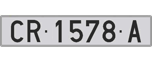 CR1578A matricula larga