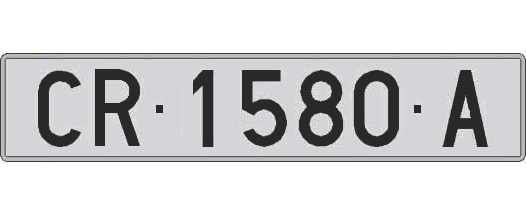 CR1580A matricula larga