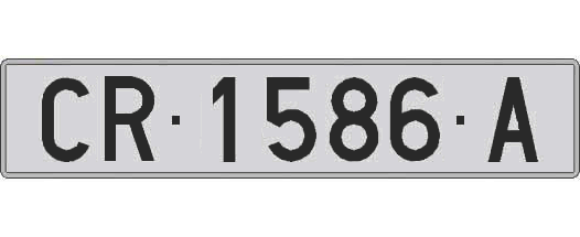 CR1586A matricula larga