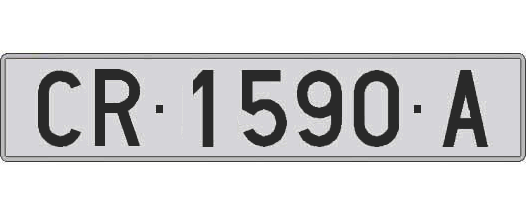 CR1590A matricula larga