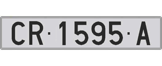 CR1595A matricula larga