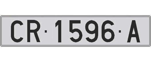 CR1596A matricula larga