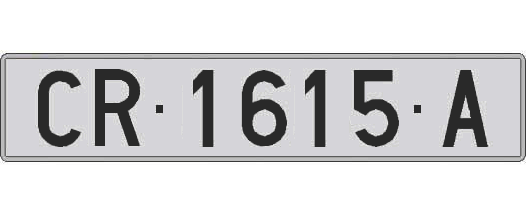 CR1615A matricula larga