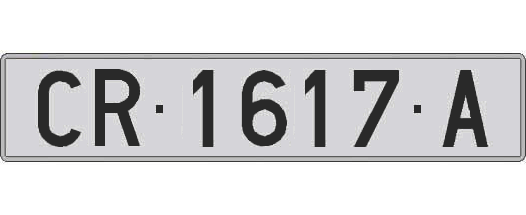 CR1617A matricula larga