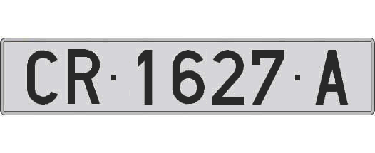 CR1627A matricula larga