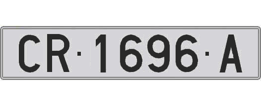 CR1696A matricula larga