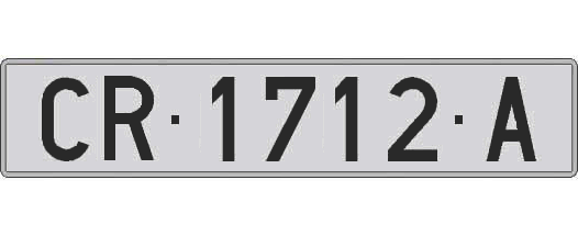 CR1712A matricula larga