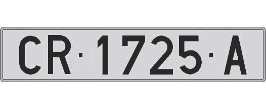 CR1725A matricula larga