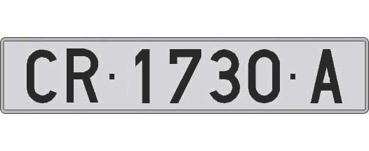 CR1730A matricula larga