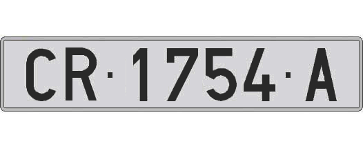 CR1754A matricula larga