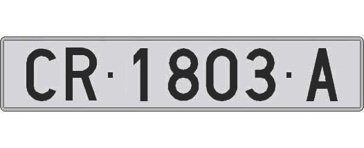 CR1803A matricula larga