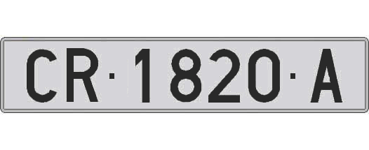 CR1820A matricula larga
