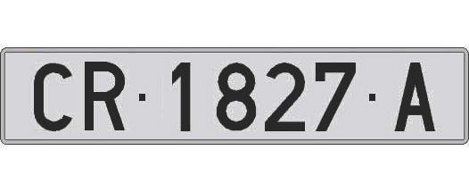 CR1827A matricula larga