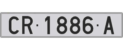 CR1886A matricula larga