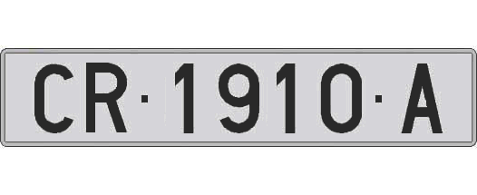 CR1910A matricula larga