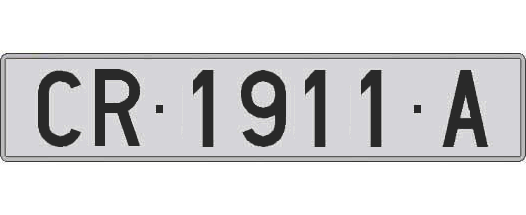 CR1911A matricula larga