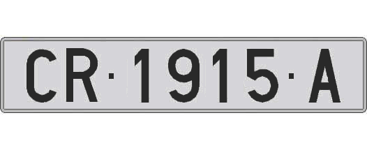 CR1915A matricula larga