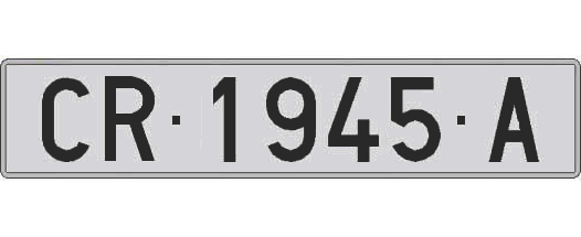 CR1945A matricula larga
