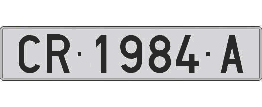 CR1984A matricula larga
