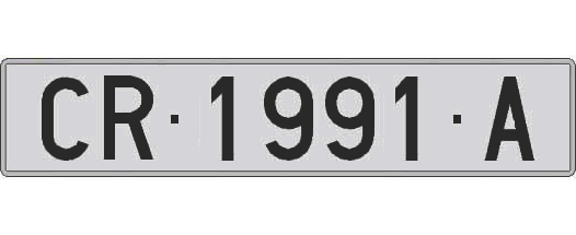 CR1991A matricula larga