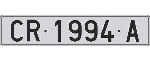 CR1994A matricula larga
