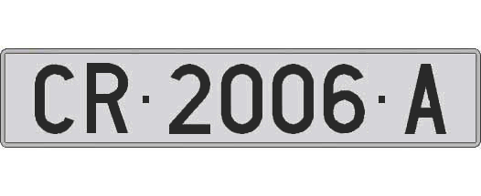 CR2006A matricula larga