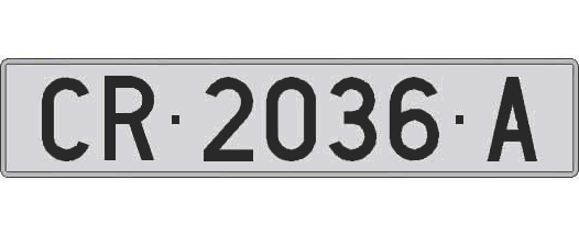 CR2036A matricula larga