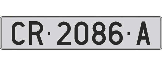 CR2086A matricula larga