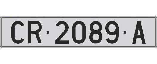 CR2089A matricula larga