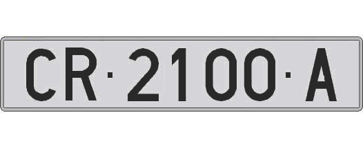 CR2100A matricula larga