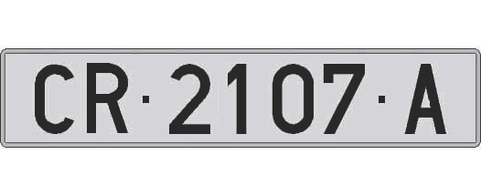 CR2107A matricula larga