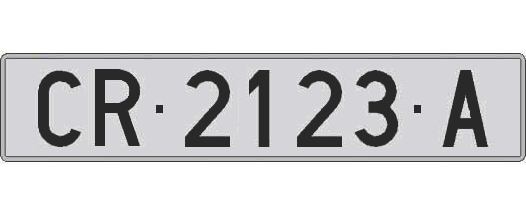 CR2123A matricula larga