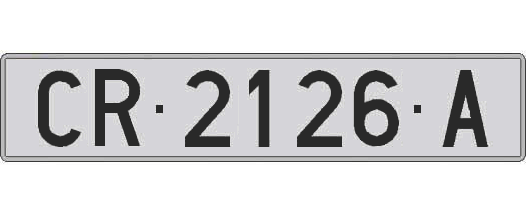 CR2126A matricula larga