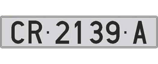 CR2139A matricula larga