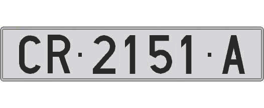 CR2151A matricula larga