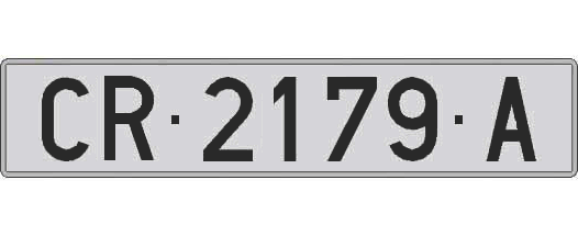 CR2179A matricula larga