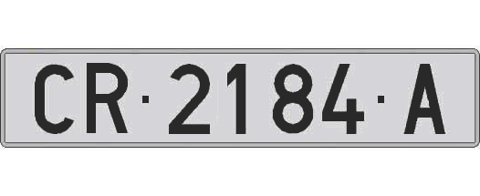 CR2184A matricula larga