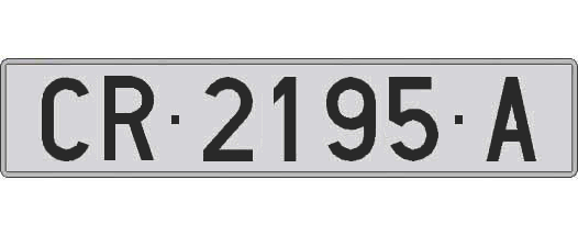 CR2195A matricula larga