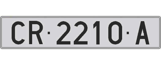 CR2210A matricula larga