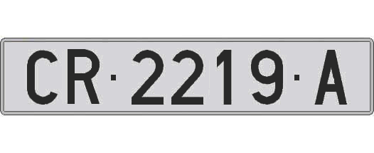 CR2219A matricula larga
