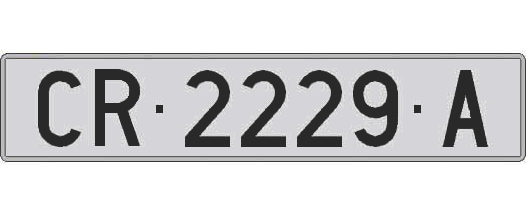 CR2229A matricula larga