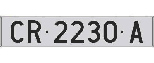 CR2230A matricula larga