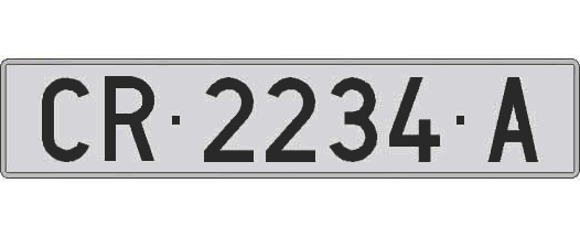CR2234A matricula larga