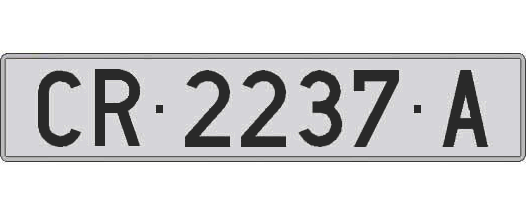 CR2237A matricula larga