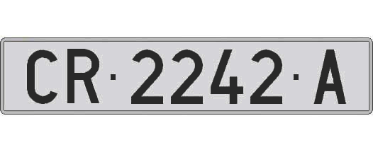 CR2242A matricula larga