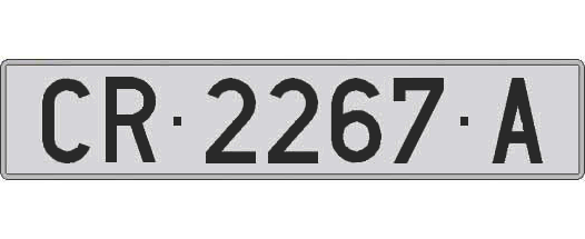 CR2267A matricula larga