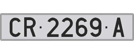 CR2269A matricula larga