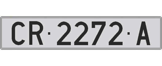 CR2272A matricula larga