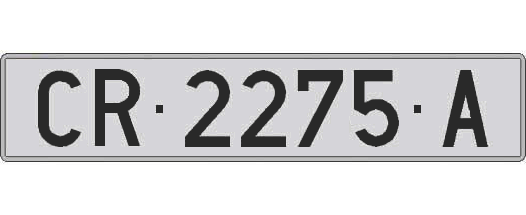 CR2275A matricula larga