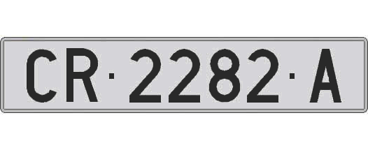 CR2282A matricula larga